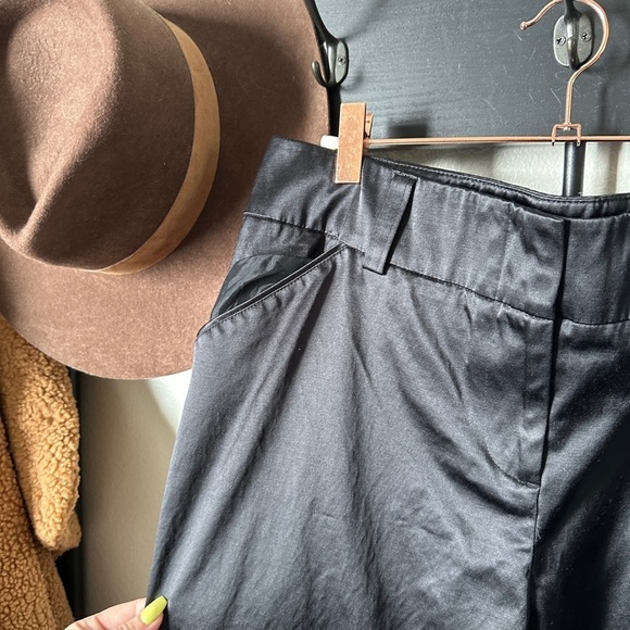 INC silky black vintage y2k flare party mid rise pants trousers 90s - Picture 2 of 4